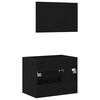 vidaXL Ensemble de meubles salle de bain 2 pcs ch&ecirc;ne noir
