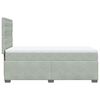 vidaXL Sommier &agrave; lattes de lit et matelas Gris clair 90x200 cm Velours