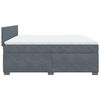 vidaXL Sommier &agrave; lattes de lit et matelas Gris fonc&eacute; 180x200cm Velours