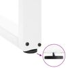 vidaXL Pieds de table de bar en U, 2 pièces, blanc, 60 x (110-111) cm, acier