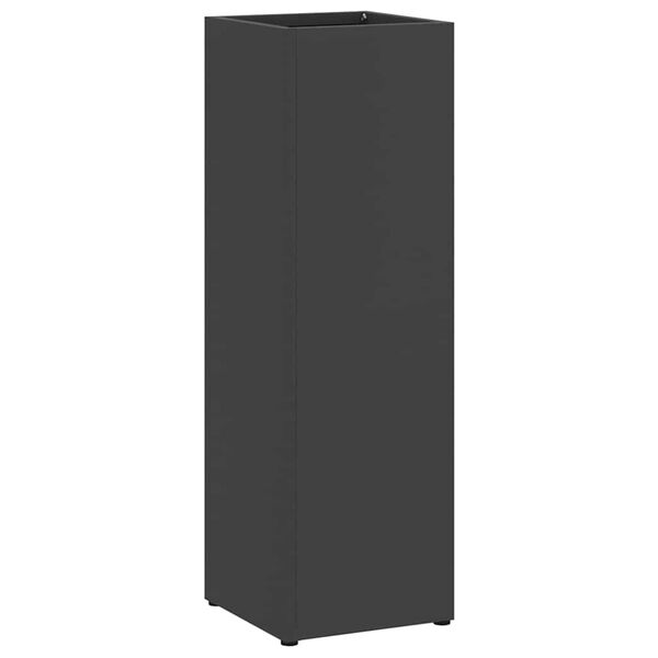 vidaXL Porte-parapluie avec stockage Noir 15,5 x 15,5 x 49 cm M&eacute;tal