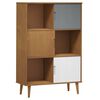vidaXL Biblioth&egrave;que MOLDE Marron 90x35x133,5 cm Bois massif de pin