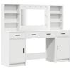vidaXL Ensemble de Coiffeuse 3 pc Blanc Bois d'ing&eacute;nierie