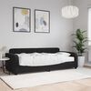 vidaXL Lit de jour avec matelas noir 90x190 cm velours