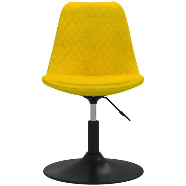vidaXL Chaises pivotantes &agrave; manger lot de 6 Jaune Velours