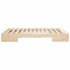 vidaXL Cadre de lit sur&eacute;lev&eacute; Marron 150 x 200 cm Bois massif en pin