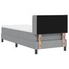 vidaXL Lit &agrave; ressorts avec matelas Gris clair 200 x 80 cm Polyester
