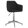 vidaXL Chaises pivotantes &agrave; manger lot de 2 Noir Tissu