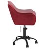 vidaXL Chaises pivotantes &agrave; manger lot de 6 Rouge bordeaux Velours