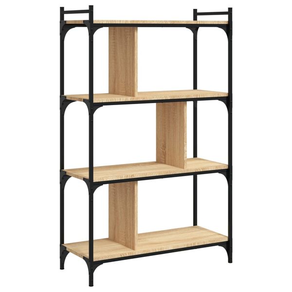 vidaXL Biblioth&egrave;que &agrave; 4 niveaux ch&ecirc;ne sonoma 76x32x123 cm