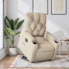 vidaXL Fauteuil inclinable &eacute;lectrique cr&egrave;me tissu