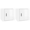 vidaXL Tables de chevet 2 pcs Blanc brillant 50x39x47 cm