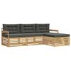 vidaXL Ensemble de canap&eacute;s d'ext&eacute;rieur 4 pc Blanc et anthracite