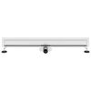 vidaXL Drain de Douche Mont&eacute; au Mur Argent&eacute; 90 cm Acier Inox 304