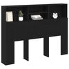 vidaXL Cabinet de Tête de Lit Chêne noir 140 x 19 x 103,5 cm