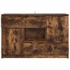 vidaXL Buffet avec tiroir Ch&ecirc;ne fum&eacute; 100 x 30 x 65,6 Bois d'ing&eacute;nierie