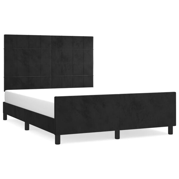 vidaXL Cadre de lit sans matelas noir 140x200 cm velours