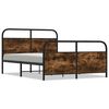 vidaXL Cadre de lit sans matelas 120x190 cm ch&ecirc;ne fum&eacute; bois ing&eacute;nierie