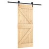 vidaXL Porte coulissante Naturel et noir 85 x 210 cm