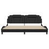 vidaXL Cadre de lit Viana avec LED sans matelas noir 200x200 cm