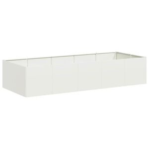 vidaXL Jardini&egrave;re blanc 200x80x40 cm acier