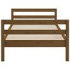 vidaXL Cadre de lit sans matelas marron miel 90x190 cm bois pin massif