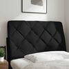 vidaXL Coussin de t&ecirc;te de lit noir 90 cm tissu