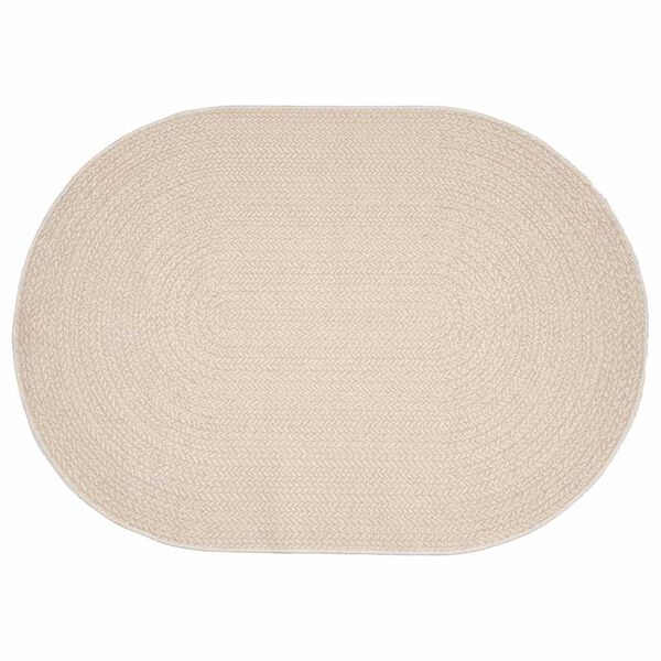 vidaXL Tapis ZIZUR Cr&egrave;me 170 x 120 cm Polypropyl&egrave;ne