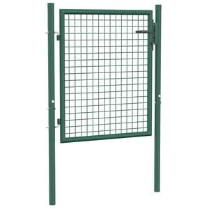 vidaXL Portail de cl&ocirc;ture en acier 100x75 cm vert
