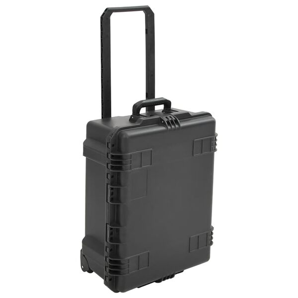 vidaXL Valise de vol portable Noir 62,5x50x28,5 cm PP