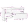 vidaXL Meuble TV Marron 80 x 33 x 46 cm Bois de mangue massif