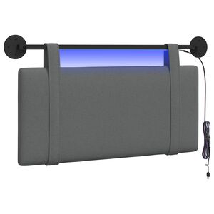 vidaXL T&ecirc;te de lit suspendue Gris fonc&eacute; Tissu