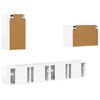vidaXL Ensemble de meuble TV mural Montage mural 4 pcs Blanc brillant