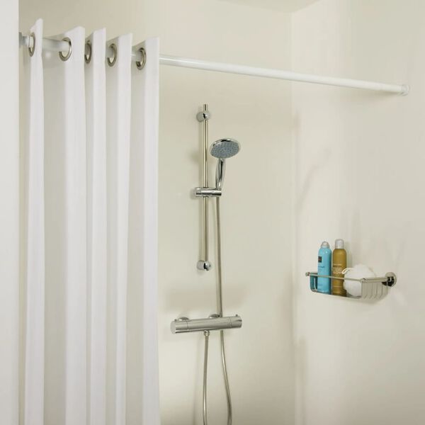Sealskin Tringle de rideau de douche t&eacute;lescopique 125-220 cm Blanc