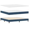 vidaXL Lit &agrave; ressorts avec matelas Bleu 200 x 200 cm tissu