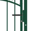 vidaXL Portail de cl&ocirc;ture avec pointes Acier 100x200 cm Vert
