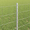 vidaXL Cl&ocirc;ture avec poteau Argent&eacute; 0,8 x 25 m Acier
