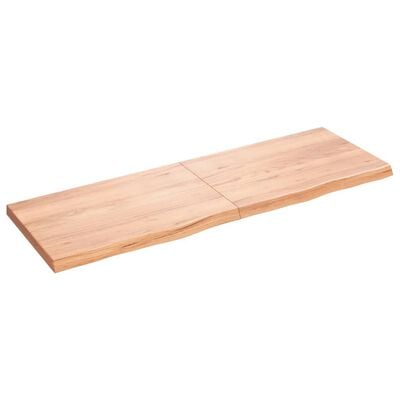 vidaXL Dessus de table marron clair bois chêne massif traité