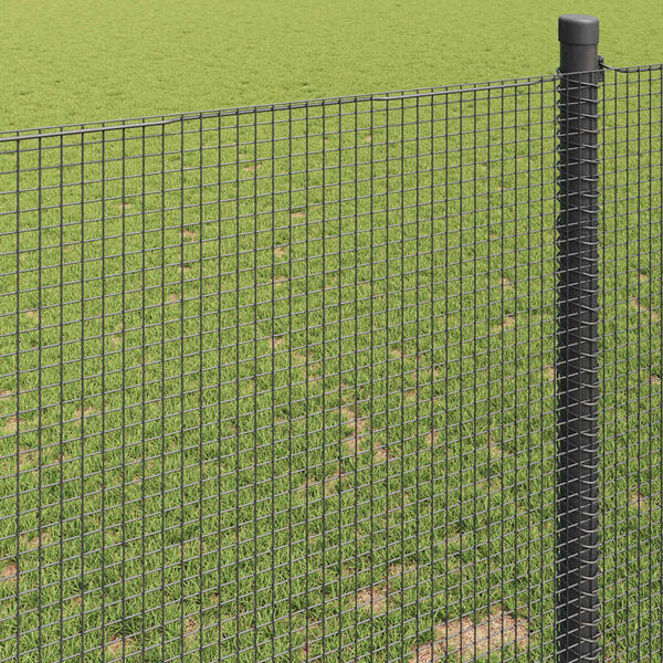 vidaXL Cl&ocirc;ture en fil soud&eacute; Gris 0.5 x 50 m Acier