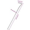 vidaXL Piquets de tente 50 pcs 23 cm &Oslash;5 mm acier galvanis&eacute;