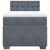 vidaXL Sommier &agrave; lattes de lit et matelas Gris fonc&eacute; 90x200 cm Velours