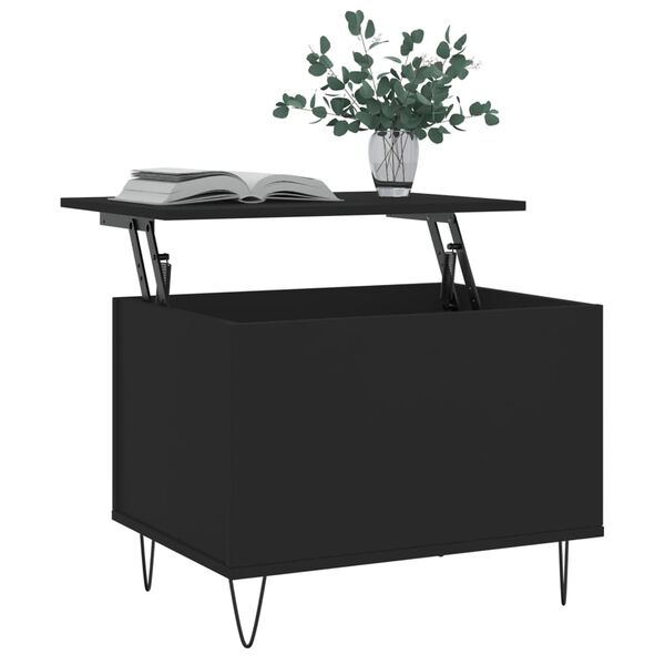 vidaXL Table basse Noir 60x44,5x45 cm Bois d'ingénierie