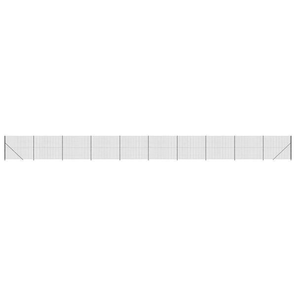 vidaXL Cl&ocirc;ture en treillis m&eacute;tallique avec bride anthracite 1,4x25 m