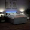 vidaXL Sommier &agrave; lattes de lit avec matelas Gris clair 160x200cm Tissu