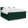vidaXL Sommier &agrave; lattes de lit et matelas Vert fonc&eacute; 180x200cm Velours