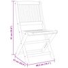 vidaXL Ensemble &agrave; manger de jardin pliable 3 pcs bois d'acacia massif