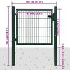 vidaXL Portillon Acier Vert 105x150 cm
