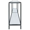 vidaXL Table console Blanc 180x35x75,5 cm Verre trempé