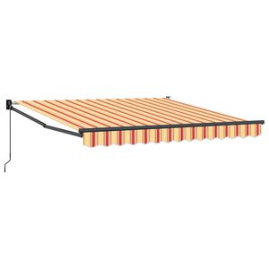 vidaXL Auvent r&eacute;tractable Jaune et Orange 300 x 250 cm