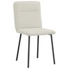 vidaXL Chaises &agrave; manger lot de 4 Cr&egrave;me Velours